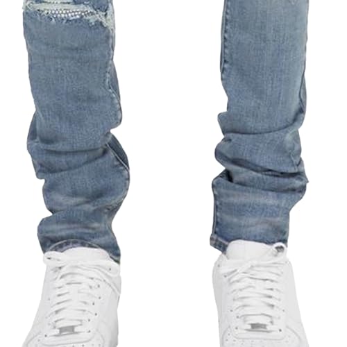 Jeans for Men Slim Fit Tummy Control Jeans Mens Skinny Jean Trendy Distressed Ripped Straight Leg Denim Pants2