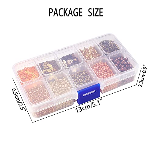 Assorted Beads for Jewelry Making, Glass Seed Bugle Tube Beads Loose Sequins Multiple Sizes for Crafts Sewing Jewelry Making