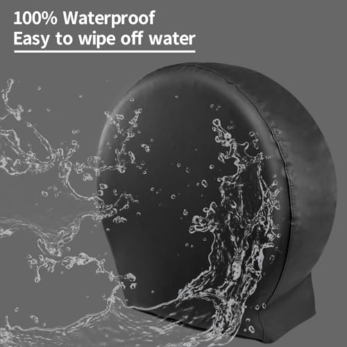 RV Tire Covers,Trailer Wheel Covers,General fit tire Diameter 26-29 inches, RV, Truck, SUV, Tough tire Wheel Protection Trucks,Trailers, campervans Wheel Cover,4 Pack-Black - Image 4