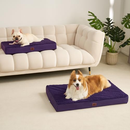 EHEYCIGA Orthopedic XL Dog Beds for Extra Large Dogs with Removable Washable Cover for Crate, Purple, 41x27 by EHEYCIGA - Image 9