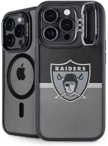Skinit Kickstand Phone Case Compatible with iPhone 15 Pro Max - Officially Licensed NFL Las Vegas Raiders Large Logo Design