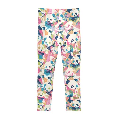 KLL Baby Panda Bear Face Little Girls Legging Stretchy Full Length Lounge Pants Gym2