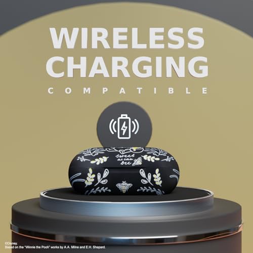 Image of Disney Winnie The Pooh Bluetooth Earbuds w /Charging Case- Wireless Headphones w /Built-in Mic+ Up to 30 Hrs Playtime- Winnie The Pooh Gifts for Women, Men, All Fans of Winnie The Pooh Stuff