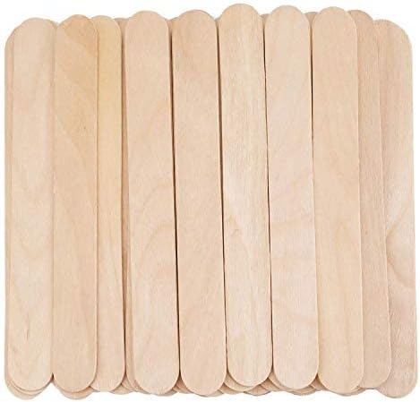 KIRA Large Wide Wax Sticks for women, Wood Wax Spatula Applicator, Body Hair Removal Craft Sticks Applicator Spatula (Pack of 100)