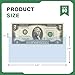 50ct Regular Bill Currency Holder - Semi Rigid Currency Holder Collecting Supplies for Collectors, Waterproof Protective Sleeves for Bill, Currency Notes & Banknotes, Clear Money Holders