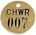 Numbered Tag, 1-1/2 in, 1-25, PK25