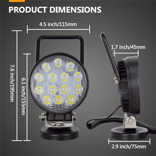 Lampe de travail LED portative aimantée pour le camping et la maintenance de remorque