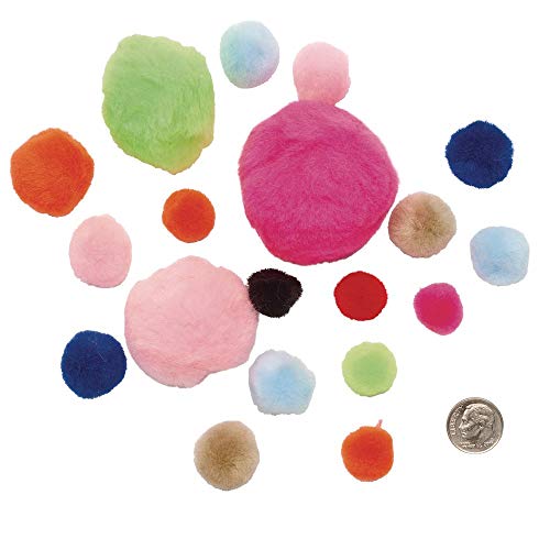 Colorations Pom-Poms, Pack Of 300 – Colorful Pom-Poms For Arts And Crafts, Soft, Plush Top-Quality Acrylic – Versatile And Fun, Assorted Craft Poms-Poms Range From ¼” To 2” #TOP2