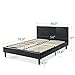 ZINUS Jade Faux Leather Upholstered Platform Bed Frame, Mattress Foundation with Wood Slat Support, No Box Spring Needed, Easy Assembly, Full