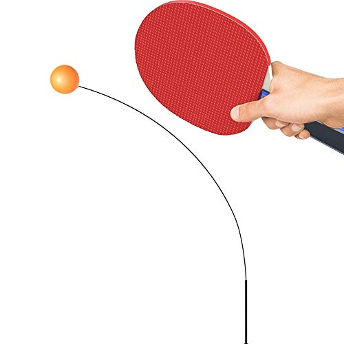 DOBESTS Ping Pong Balls Paddles Set Table Tennis Training Elastic Soft Shaft Equipment Trainer Practice Ball Bulk Children Adult (2 Table Tennis Paddle & 5 Ping-Pong Balls)