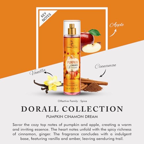 Image of Dorall Collection Pumpkin Cinnamon Dream Fragrance Body Mist for Women - 236ml
