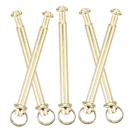 STOBAZA Metal Shaft Rivets for Hand Fan 5 Pack DIY Fan Repair Kit Stainless Steel Fasteners