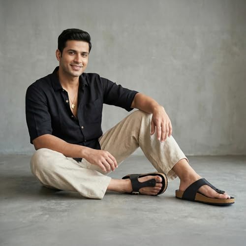Image of WALKAROO Men's Fashion Sandals with Cushion Sole -WGE53242