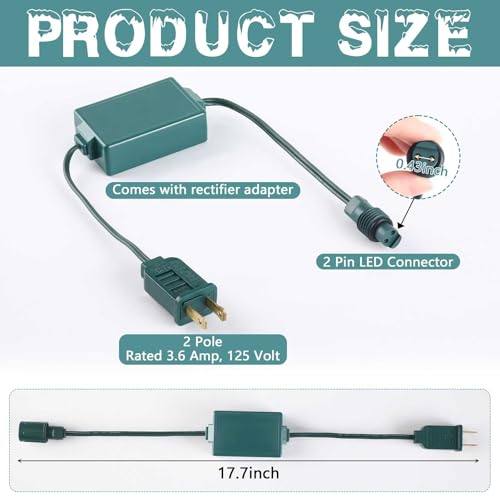 Conector de alimentación LED coaxial mini verde Relaxweex miniatura 2