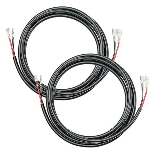 MADCATZ 2PCS 16 AWG 10 Feet Wiring Harness Extension Kit for LED Light Bar, Work Light, Off Road Lights, Fog Light, Boat Lighting – Plug & Play Wire Cable, Black (2 Packs)