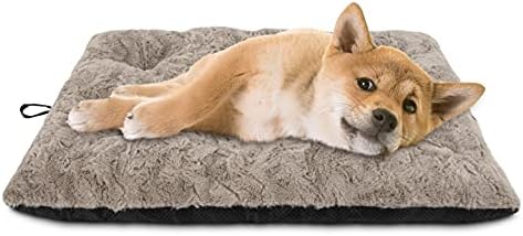 AIPERRO Dog Crate Pad Ultra Soft Washable Velvet Brown Kennel Bed Anti-Slip Crate Sleeping Mat for Large Medium Small Dogs and Cats 30 Inch