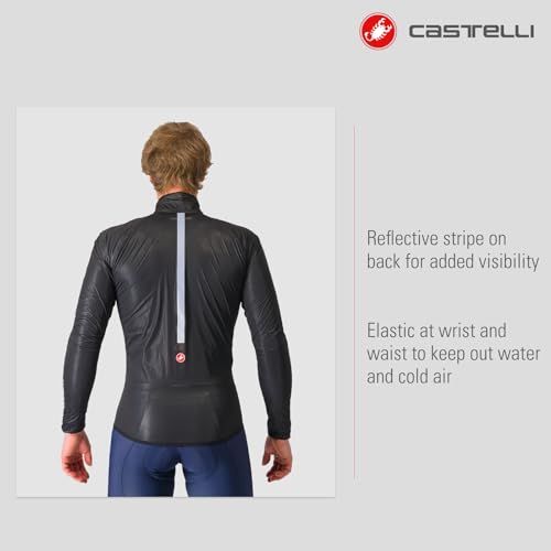 CASTELLI Men’s Squall Shell Jacket, Full Waterproof, Windproof Lightweight Reflective Jacket, Road Cycling & Gravel Biking3