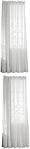 Garneck 2 Pçs Persianas Transparentes Cortinas De Gaze Cortinas De Painel Cortinas Brancas Transparentes Cortinas Brancas Bordadas Cortinas De Janela Tule Cortinas Europeias Transparentes