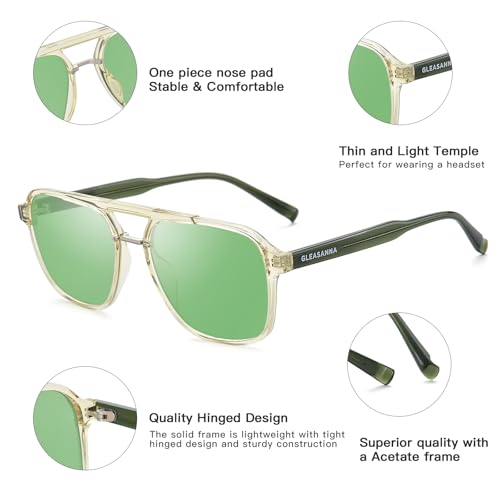 Image of Sleep Glasses for 99.9% Blue Light Glasses Dual AR Coatings Green Lens for Computer Gaming Reduce Eyestrain