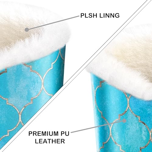 Image of Pack of 2 Plush Lined Eyeglasses Holder Stand Protective Glasses Case For Desks Or Nightstands