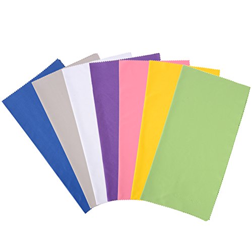ColorYourLife 7-Pack 12 x 12 inches Microfiber Cleaning Cloths for Computers, Laptops, Smart phones, Tablets, Lenses, LCD Monitor, TV, Cameras, Eye Glasses, Optics Etc