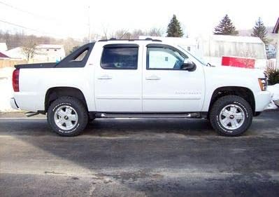 White Chevy Avalanche with Truxxx Lift Kit Installed
