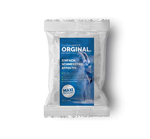 500g Sparpackung: schmerzfreies einfaches Dusch Haarentfernungscreme Pulver - Capillum AMOVE Orginal - für Mann & Frau ohne synth. Zusätze