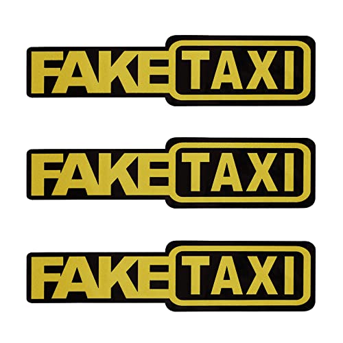 TOMALL 3pcs Fake Taxi Reflective Stickers for Car Bumper Fender Window Waterproof Funny Self...