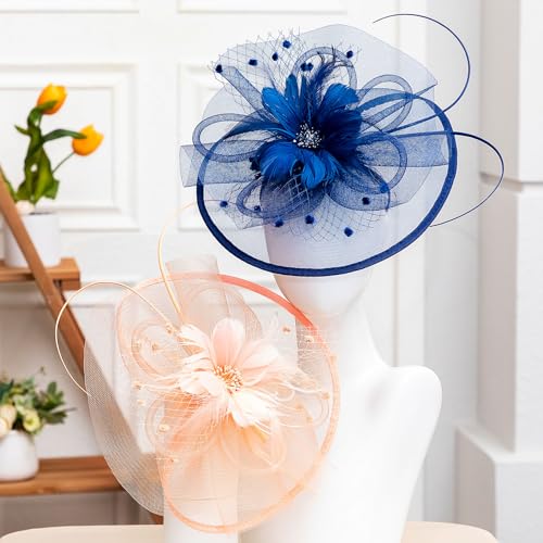 Cutecrop 2 Pcs Fascinator Tea Party Hats para mujer miniatura 2