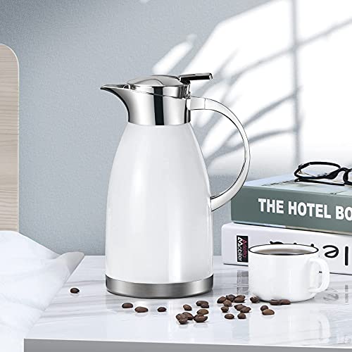 Haosens 1,8 Liter Edelstahl Isolierkanne thermoskanne Teekanne, Doppelschicht Vakuum kaffeekanne - Elegantes Design, doppelwandige Isolierung – Bild 7