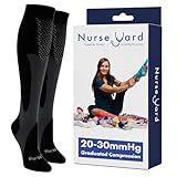 Nurse Yard Compression Socks for Nurses - Women & Men - 20-30mmHg Graduated Compression, Zero-Toe Compression, For Medical Staff, Nursing, Athletic Support Such As Running, Cycling, Hiking - 1 Pair