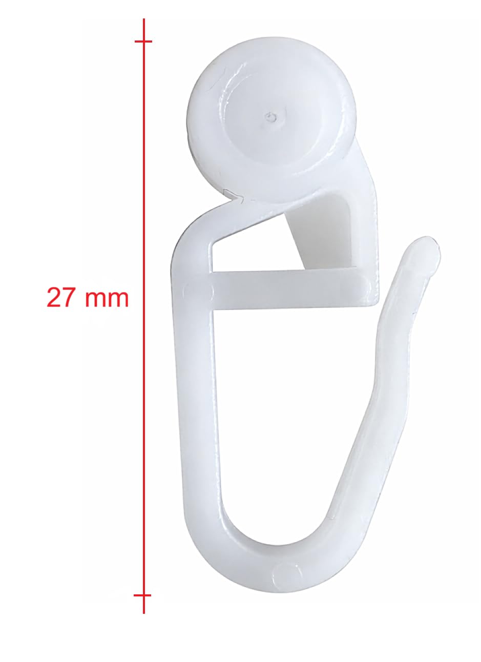 di alta qualità rotoli, gancio pieghevole, tenda roellchen, interno Ruote – Bianco 8 mm – 1000 pezzi