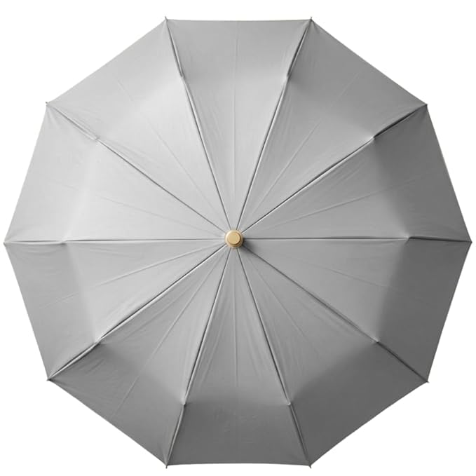 Image of STAR WORK Small Wooden Handle Compact UV Protection Umbrella, Automatic Open Hook Handle Stick Golf Umbrellas for Rain, Sun & Wind Protection.