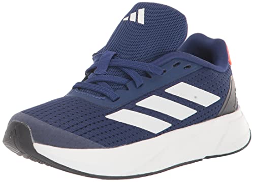 adidas Tênis de corrida unissex infantil Duramo Sl, Azul vitória/branco/vermelho solar, 4 Big Kid