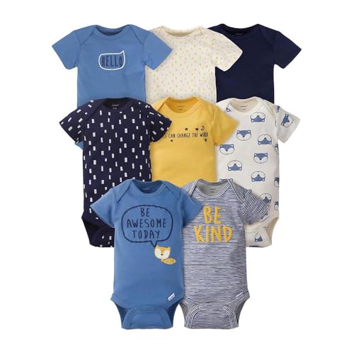 Image of Gerber unisex baby 8-pack Short Sleeve Onesies Bodysuits and Toddler T Shirt Set