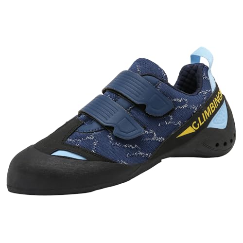 Consejos para Comprar Ropa de Escalada para Mujer - solo los mejores. 44 ZHENSI Zapatos De Escalada Hombres Mujeres Jóvenes Principiantes Profesional Escalada En Roca Zapatos De Entrenamiento,Blue,25 cm