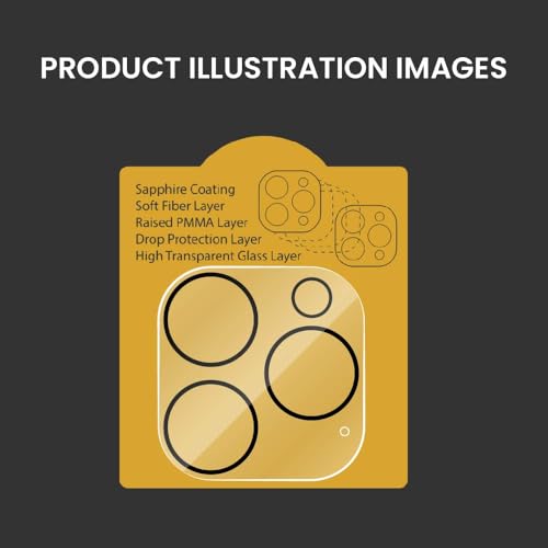 Image of ArmourPro Premium Camera Lens Protector Tempered Glass Compatible For iPhone 16 Pro Max and iPhone 16 Pro With Edge To Edge Coverage (Full Transparent) (Pack of 1)
