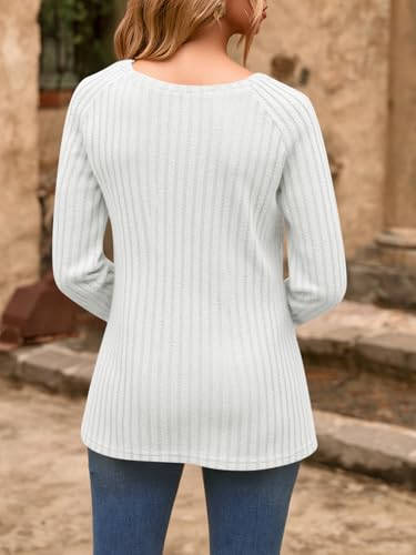 Cicy Bell Womens Long Sleeve Fuzzy Tunic Tops Knit Casual Dressy Pullover Sweatshirt Fall Loose Fit Crew Neck Shirts Blouse3