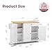 GRUSIGN Kitchen Island with Storage, 41.7