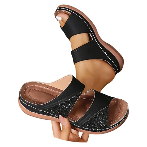 Sandalias de plataforma cómodas con tacón informal para evitar dolor de pies