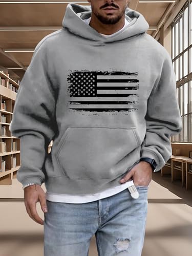 ZOCAVIA Western USA Flag Camouflage Hoodies for Men Fall Graphic Hooded Sweatshirts Vintage Cowboy Pullover Tops with Pocket4
