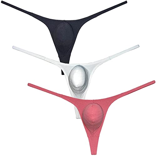 Mens Checkered Minimum Coverage String Thong Underpants Enhancing Micro Tangas Daily Underwear Micro T-back