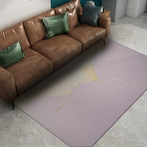 Tapis marbre abstrait 90x180 cm moderne à texture impression chic - 6