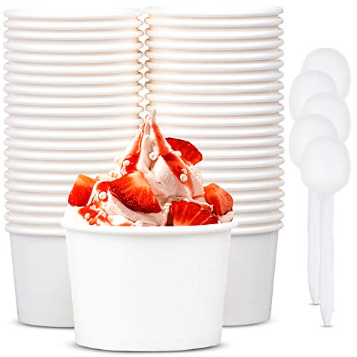 Promora 12oz Paper Ice Cream Cups Disposable...