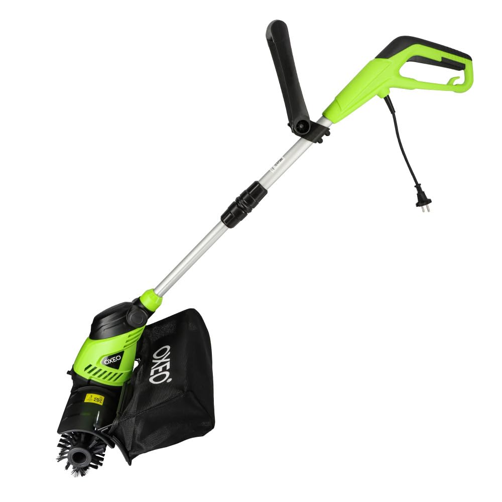 Brosse motorisée nettoyage gazon synthétique 300W largeur travail 44cm Balai Gazon Artificiel Sac collecteur 10L