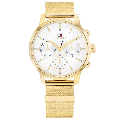 Image of Tommy Hilfiger Blake Quartz Analog with White Dial Gold Stainless Steel Strap Watch for Women - TH1782808