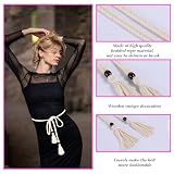 Yuanchu Geflochtener Geknoteter Taillengürtel für Damen,Quastengürtel für Frauen Bindegürtel Stoffgürtel Boho Taille Gürtel mit Seilkette und Dünnem Quasten Kleidergürtel für Hemden T-Shirts Röcke