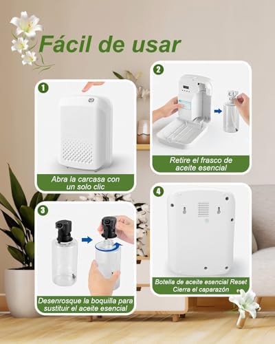 400ml Smart Bluetooth Fragrance Machine, Smart Atomizing Essential Oil Diffuser, Nebulizing Diffusion System, Electric Essential Oil Diffuser for Hotel, Family, Sauna, SPA (US