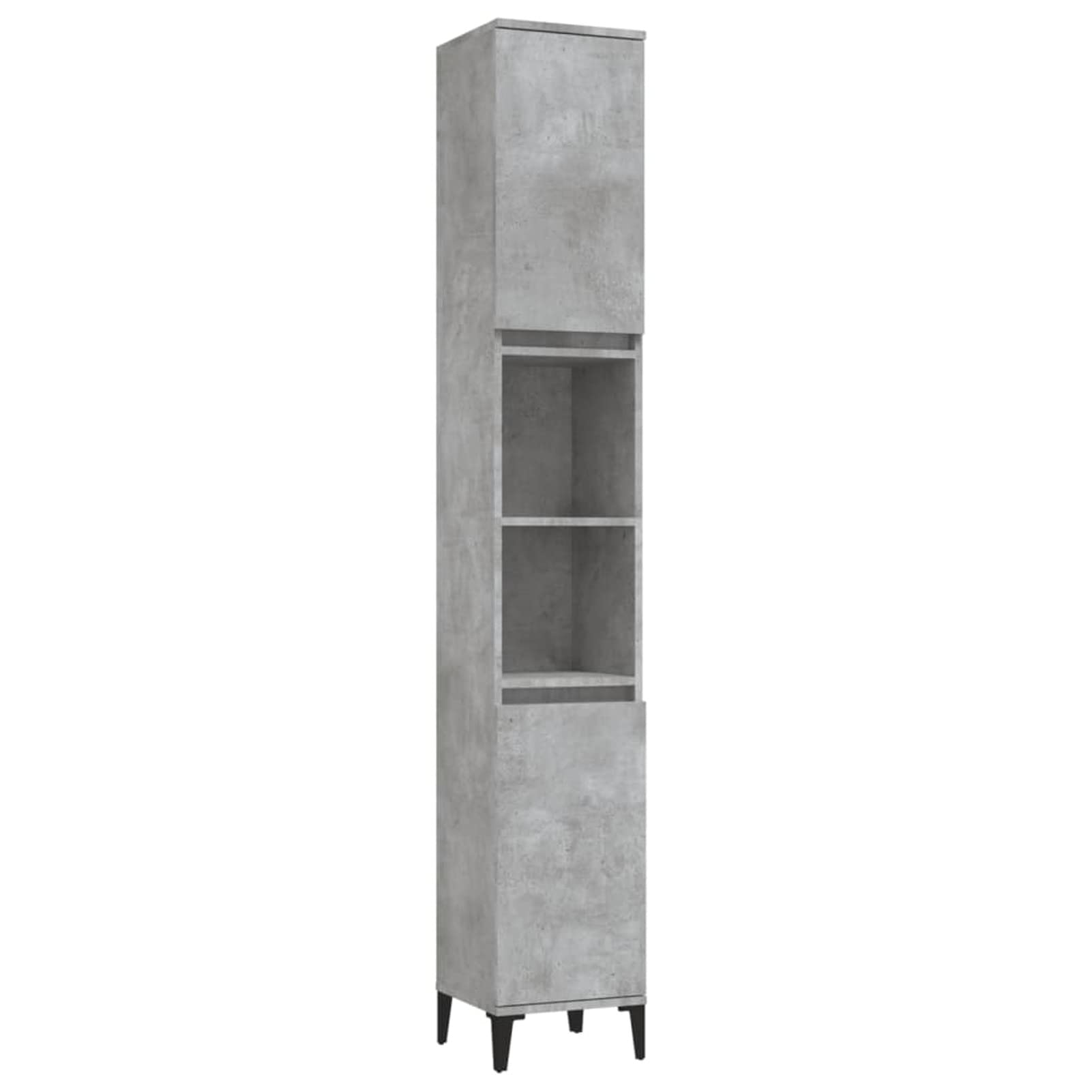 Homgoday Muebles de baño gris cemento 30 x 30 x 190 cm madera multicapa muebles de interior para salón, oficina o dormitorio
