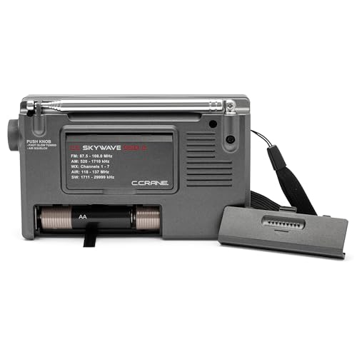 Image of C. Crane CC Skywave SSB 2 AM, FM, Shortwave, NOAA Weather + Alert, Scannable VHF Aviation Band and Single Side Bands Small Battery Operated Portable Travel Radio Includes SW Wire Antenna Adapter